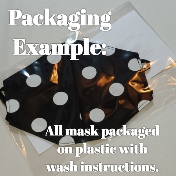🖤FREE W/BUNDLE PURCHASE🖤*Polka Dotted Handcrafted Face Mask - Picture 6 of 7